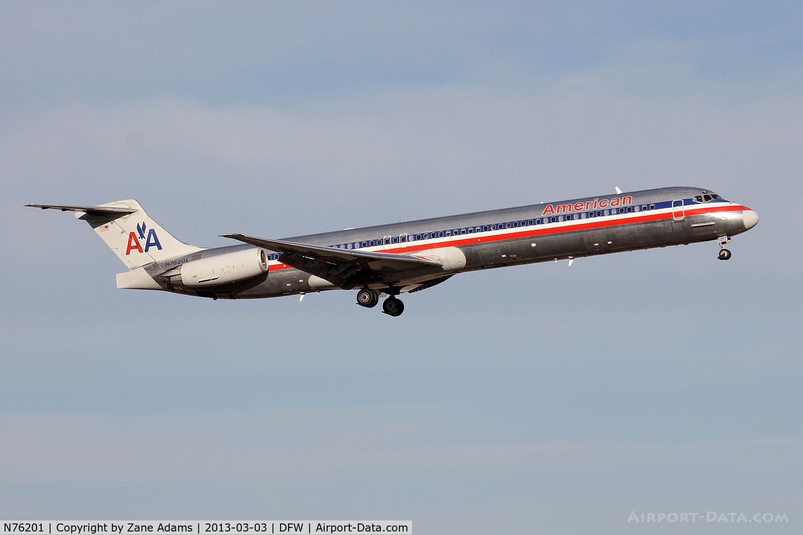 N76201, 1992 McDonnell Douglas MD-83 (DC-9-83) C/N 53291, American Airlines at DFW Airport