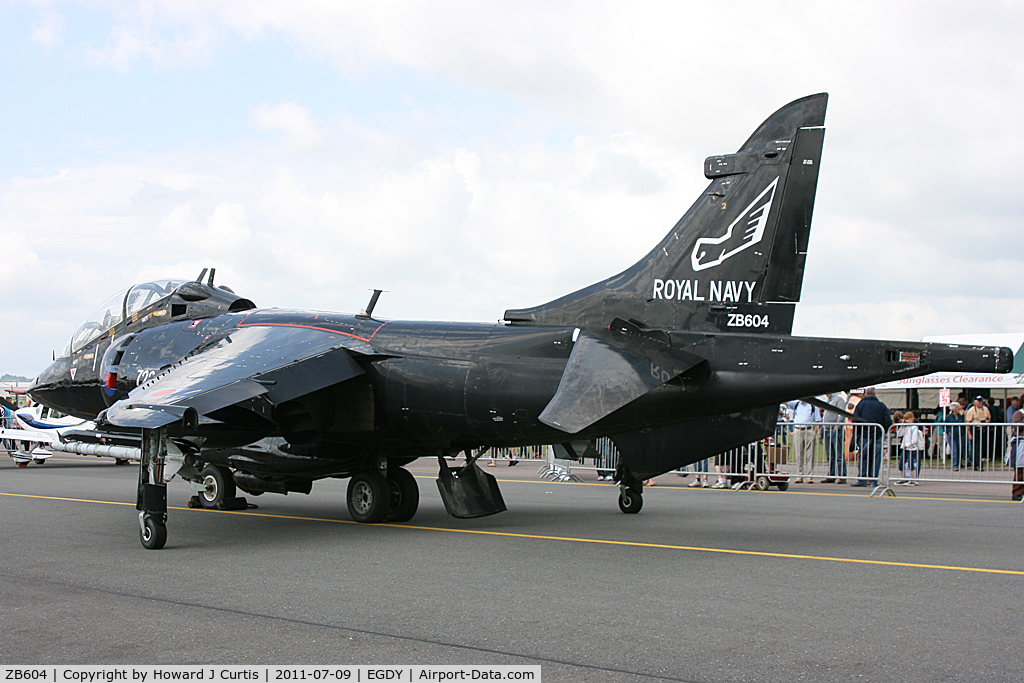 ZB604, 1983 British Aerospace Harrier T.8 C/N 212036, At Air Day. Coded 722.