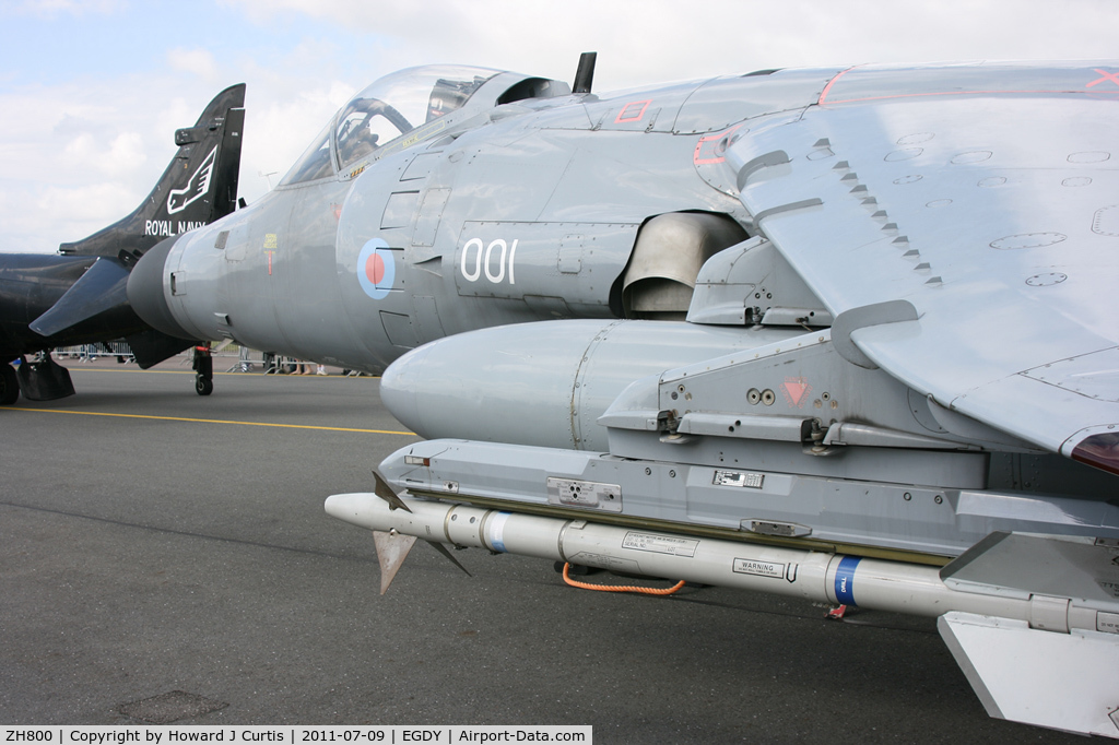 ZH800, 1996 British Aerospace Sea Harrier F/A.2 C/N NB05, Painted in false marks as ZH801/001. At Air Day 2011.