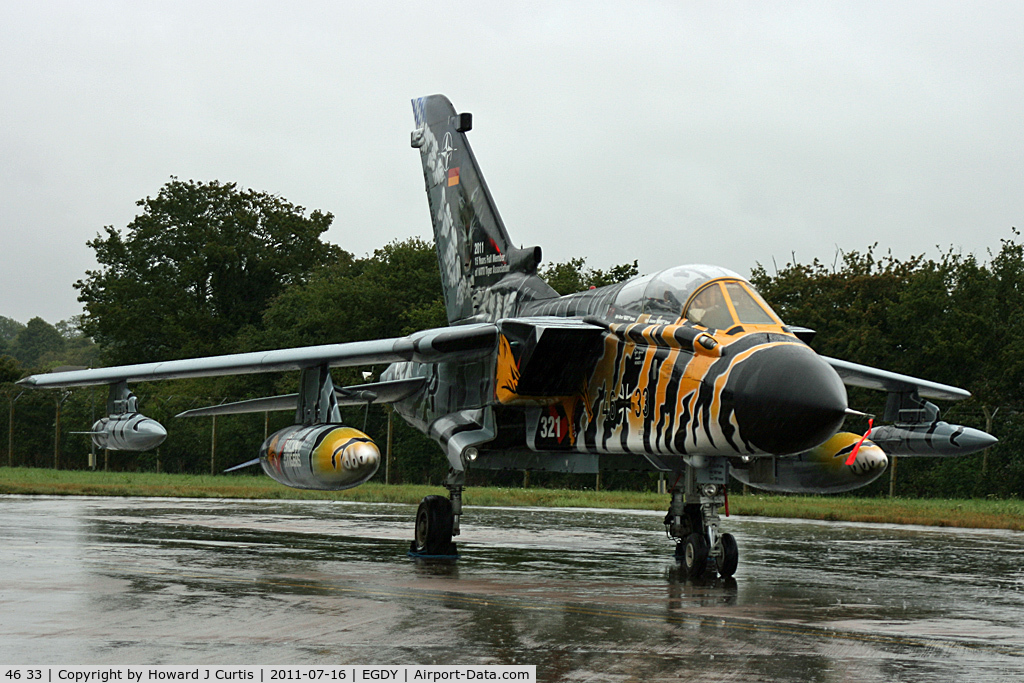 46 33, Panavia Tornado ECR C/N 844/GS266/4333, JbG-32/321 Staffel; another super Tiger scheme! RIAT 2011.