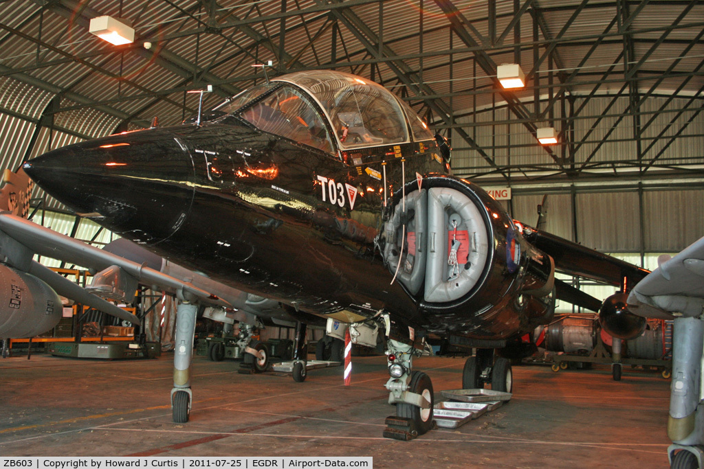ZB603, 1983 British Aerospace Harrier T.8 C/N 212035, Coded T03, SFDO.