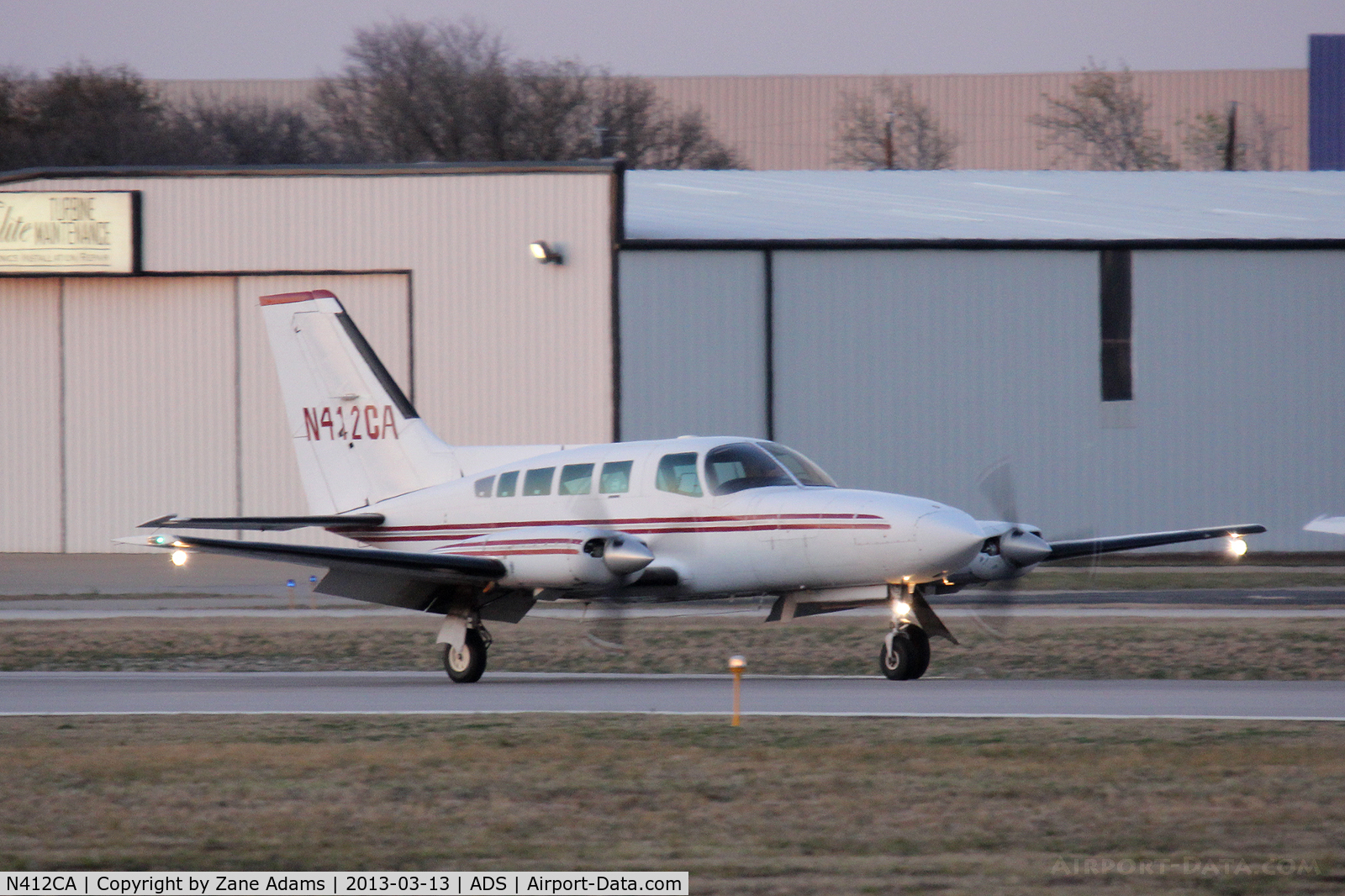 N412CA, Cessna 402C C/N 402C0005, At Addison Airport