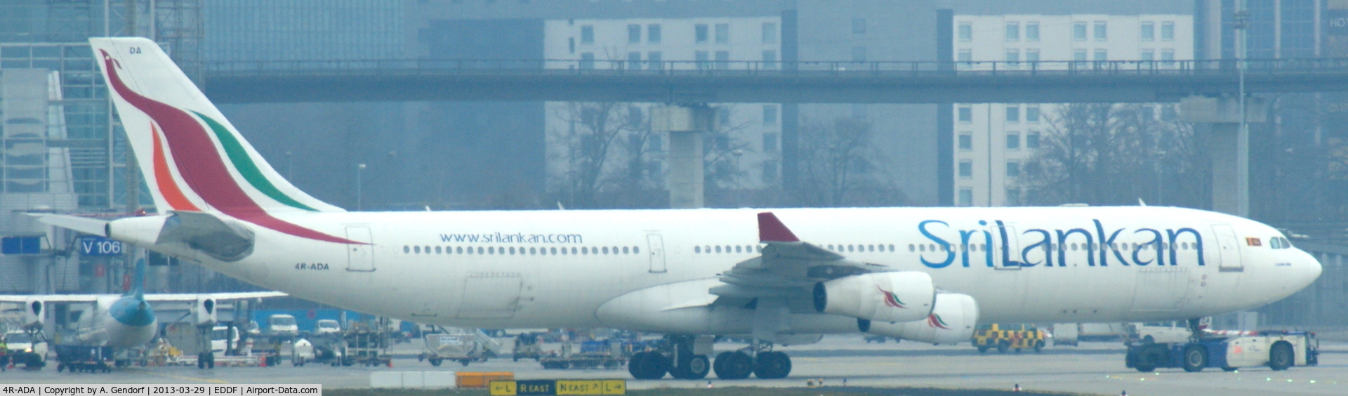 4R-ADA, 1994 Airbus A340-311 C/N 032, SriLankan Airlines, seen here in front of Terminal 2 at Frankfurt Int´l (EDDF)
