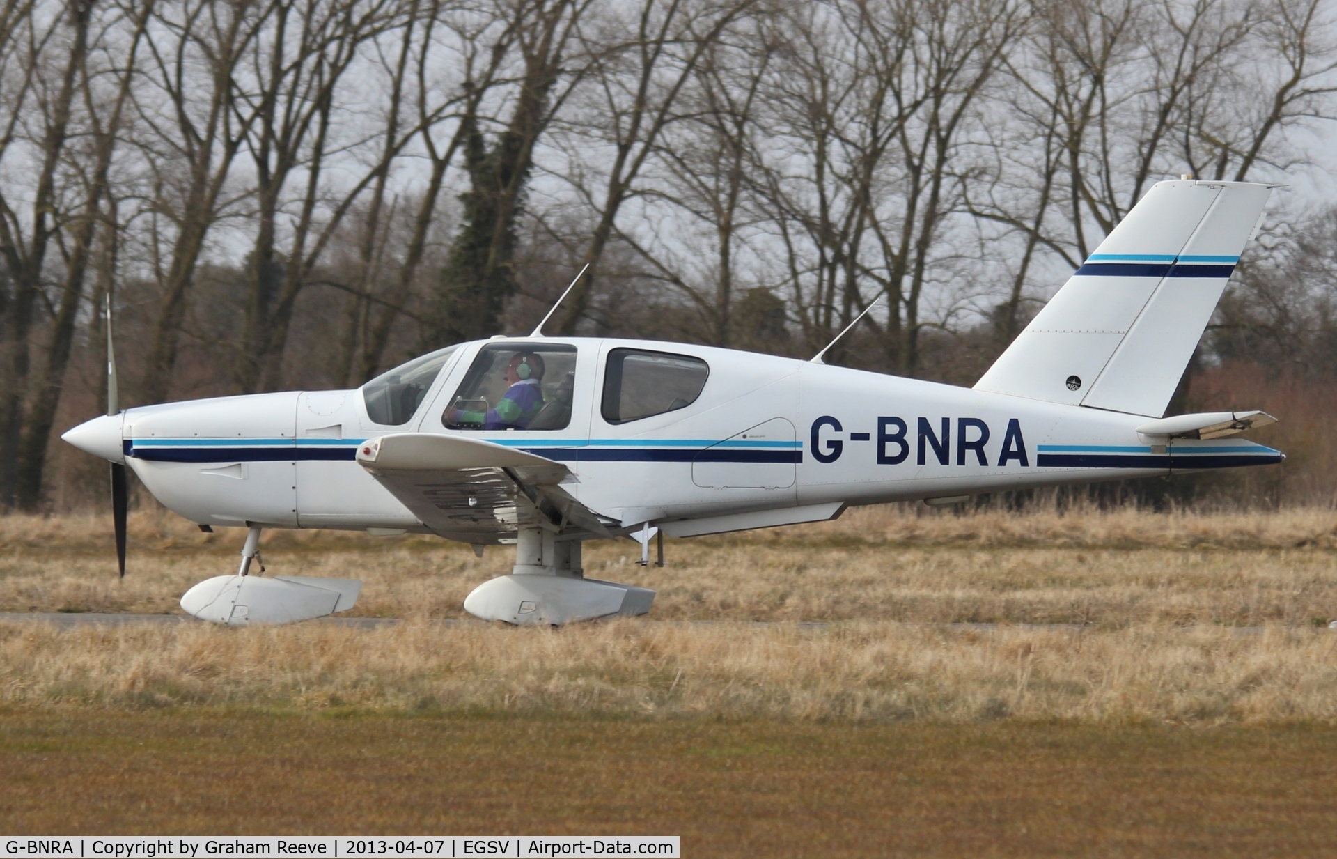 G-BNRA, 1987 Socata TB-10 Tobago C/N 772, Just landed.