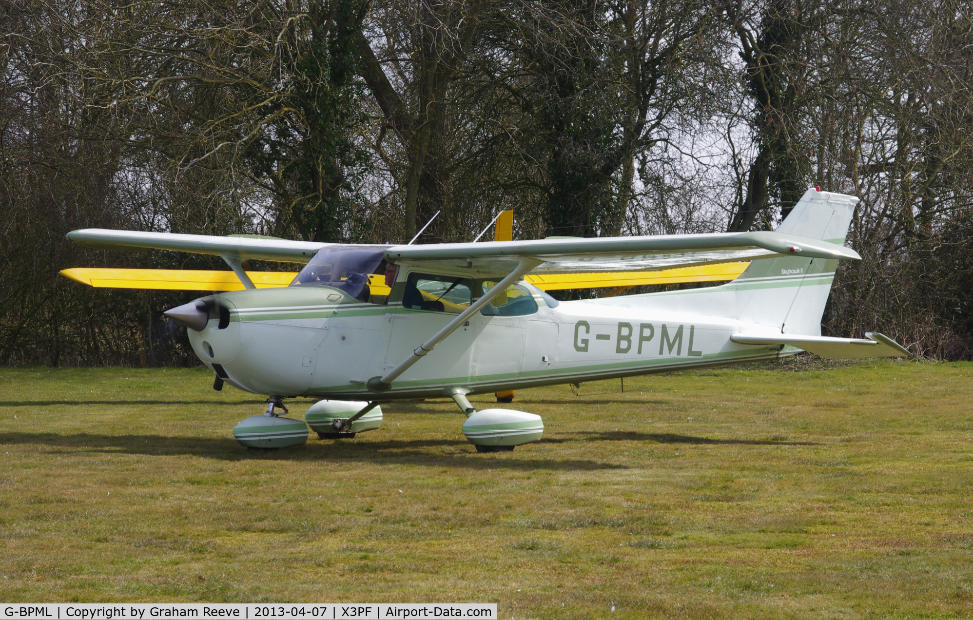 G-BPML, 1976 Cessna 172M C/N 172-67102, About to depart from Priory Farm.
