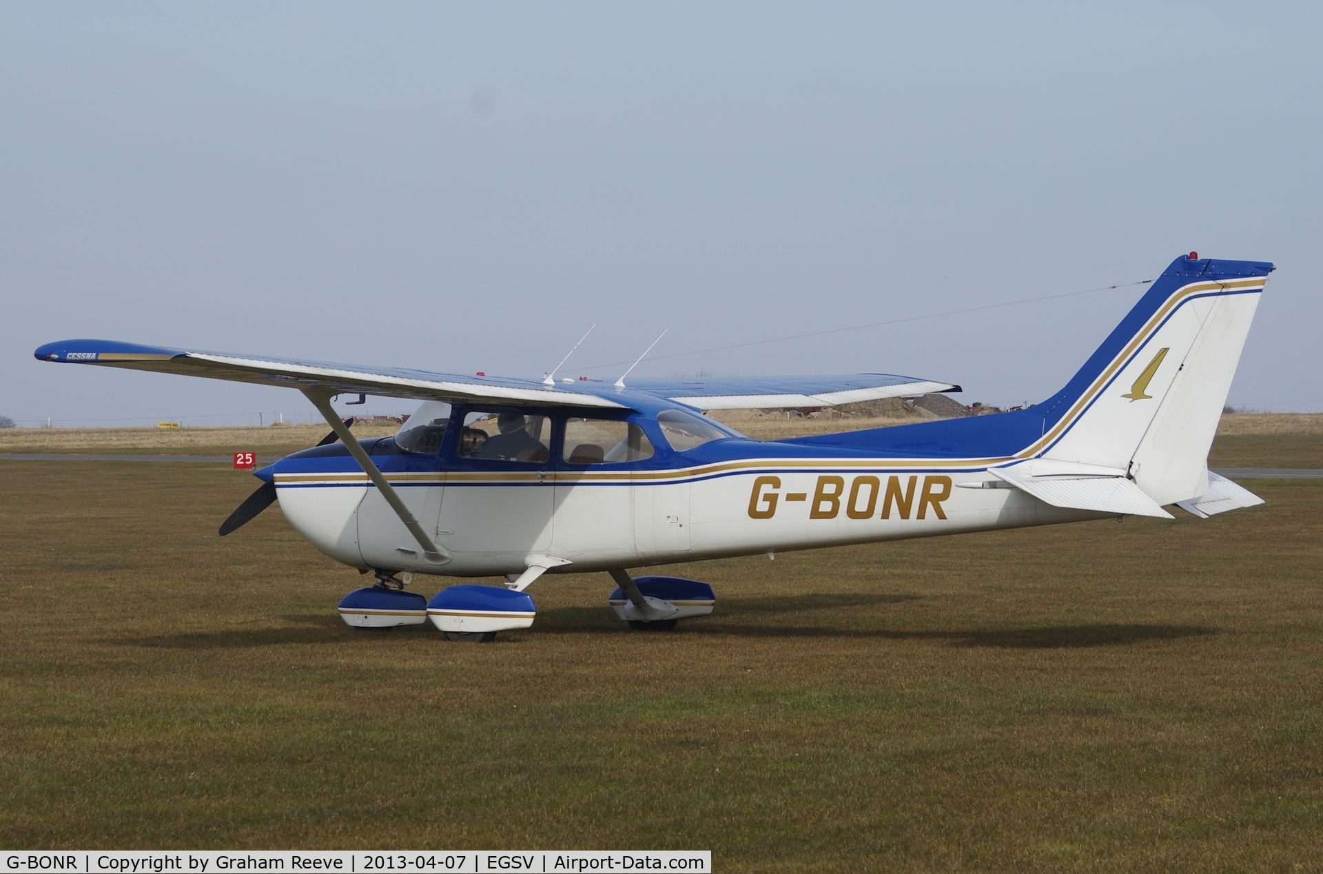 G-BONR, 1977 Cessna 172N Skyhawk C/N 172-68164, About to depart.