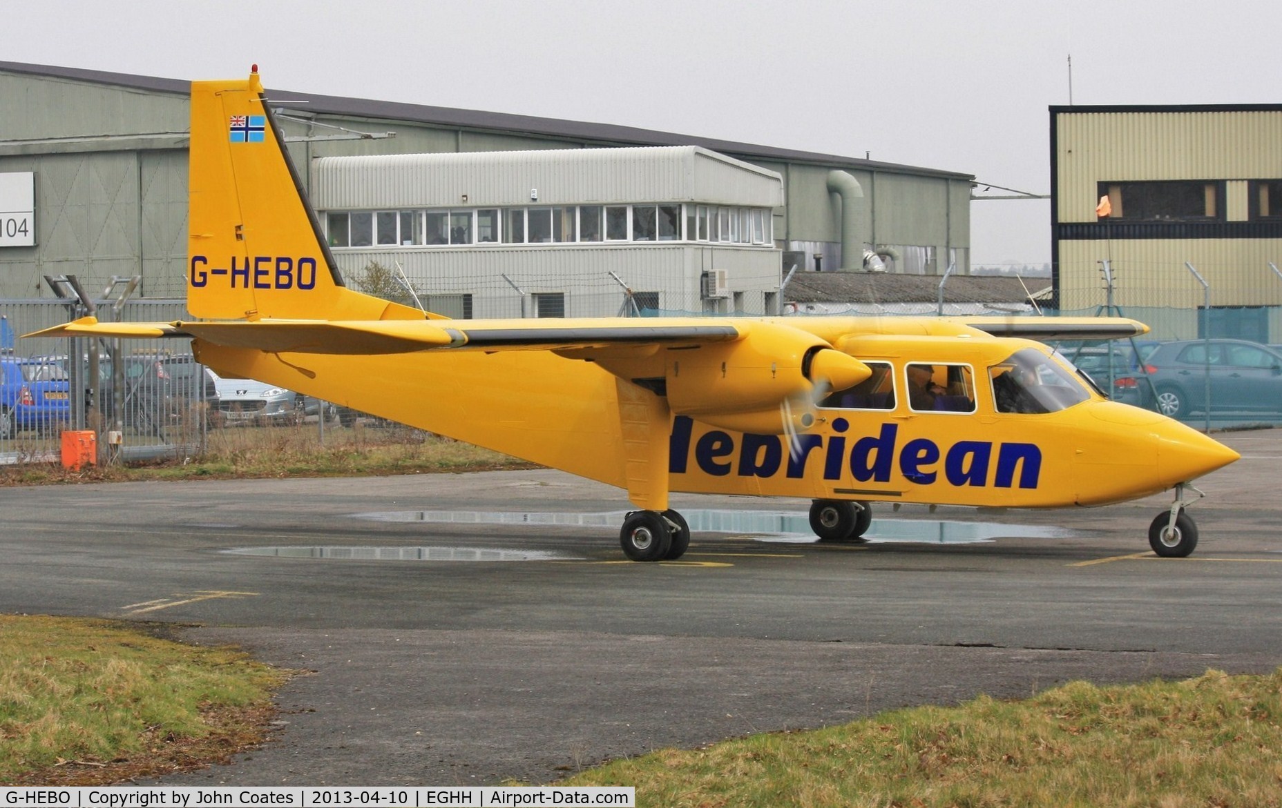 G-HEBO, 1993 Pilatus Britten-Norman BN-2B-20 Islander C/N 2268, Freshly repainted about to taxi