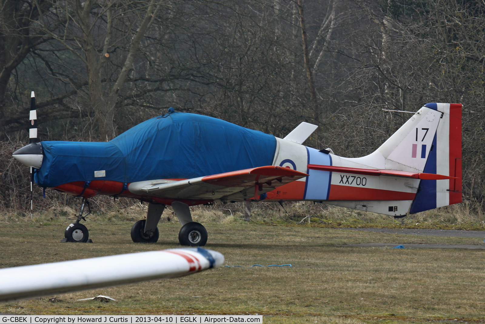 G-CBEK, 1975 Scottish Aviation Bulldog T.1 C/N BH120/349, Privately owned. Painted as XX700/14.