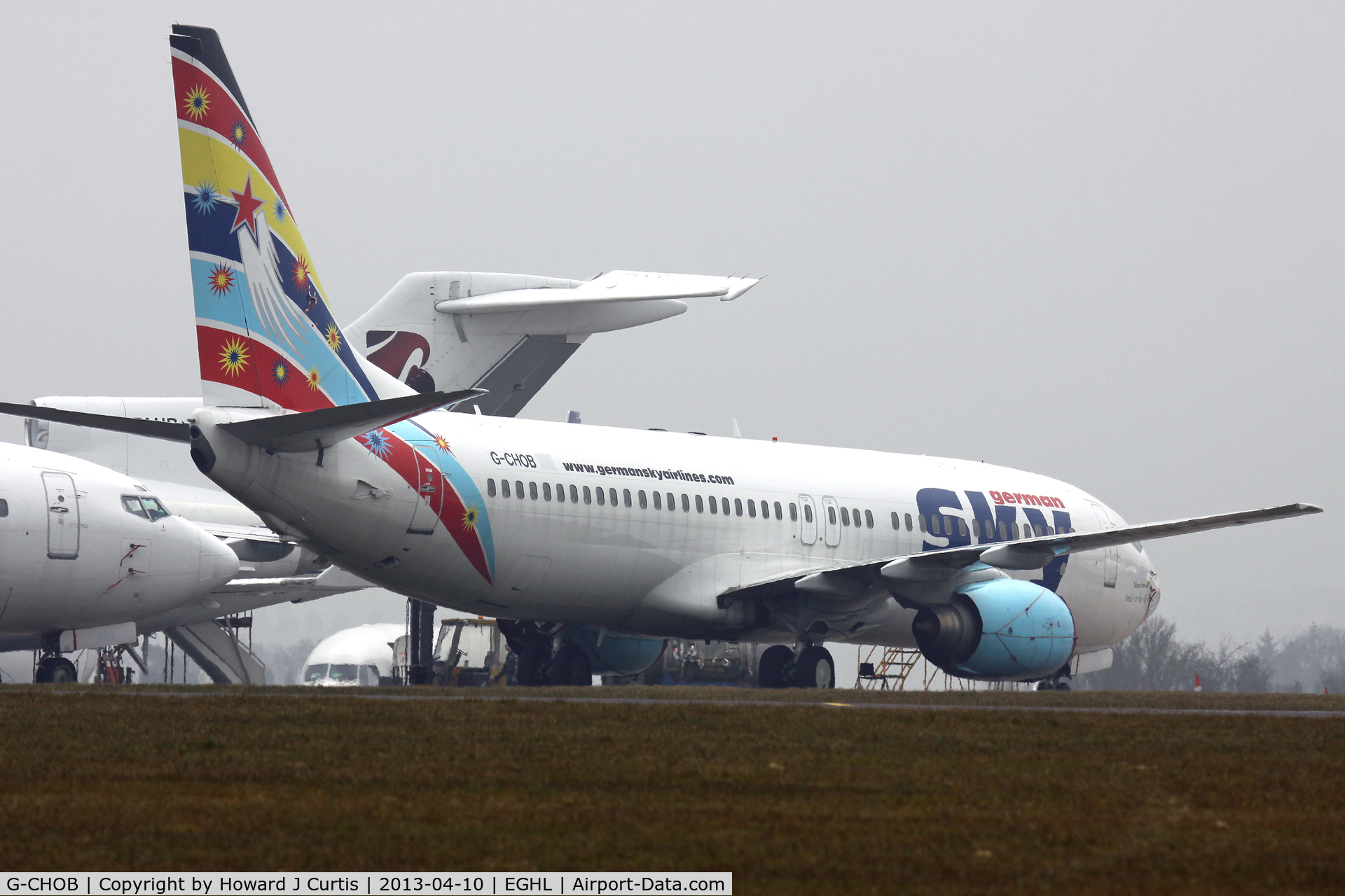 G-CHOB, 2000 Boeing 737-883 C/N 28323, German Sky Airlines colours.