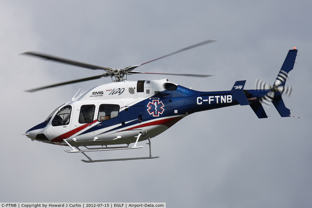 C-FTNB, 2008 Bell 429 GlobalRanger C/N 57002, At the Farnborough Air Show.