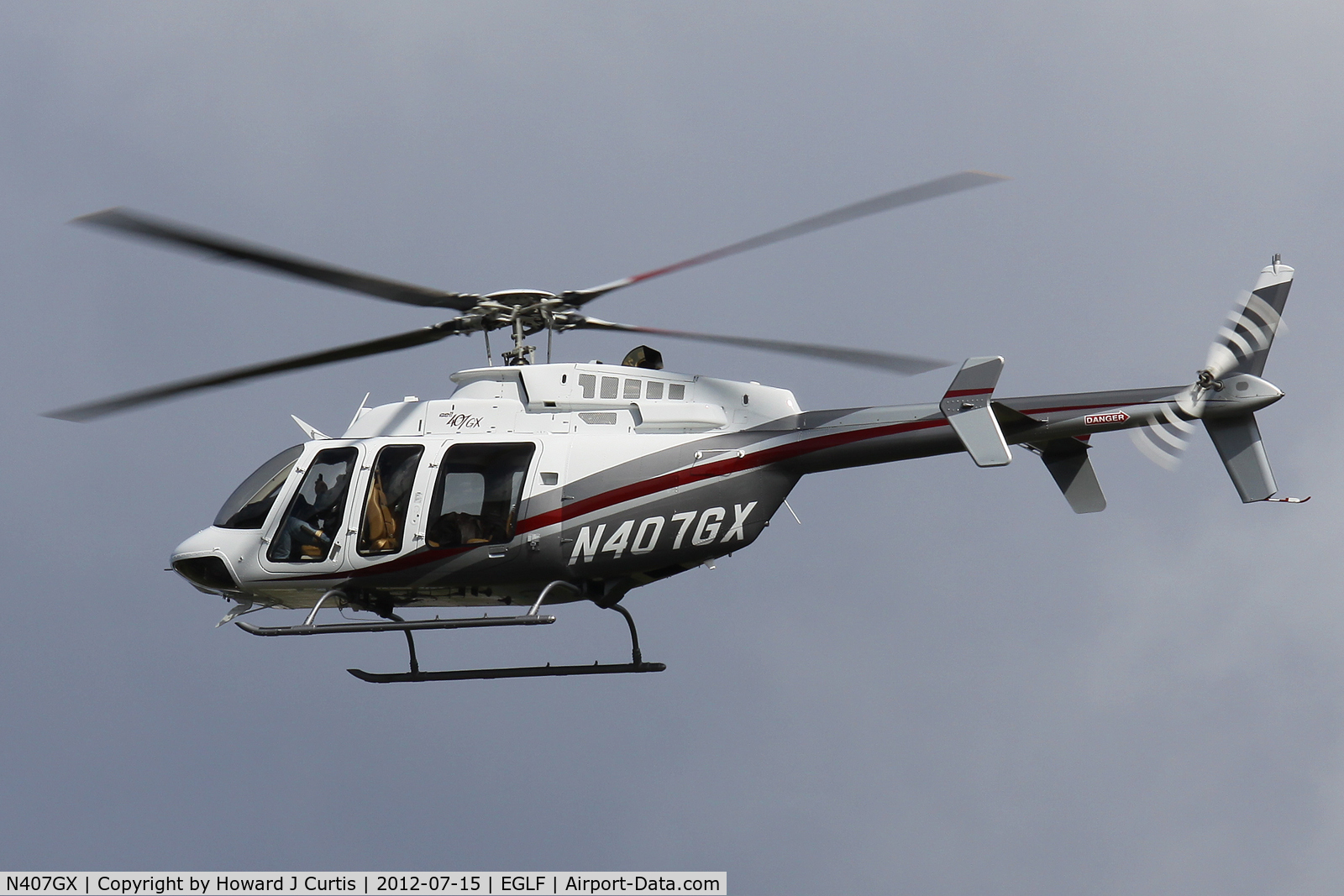 N407GX, 2010 Bell 407 C/N 54300, At the Farnborough Air Show.