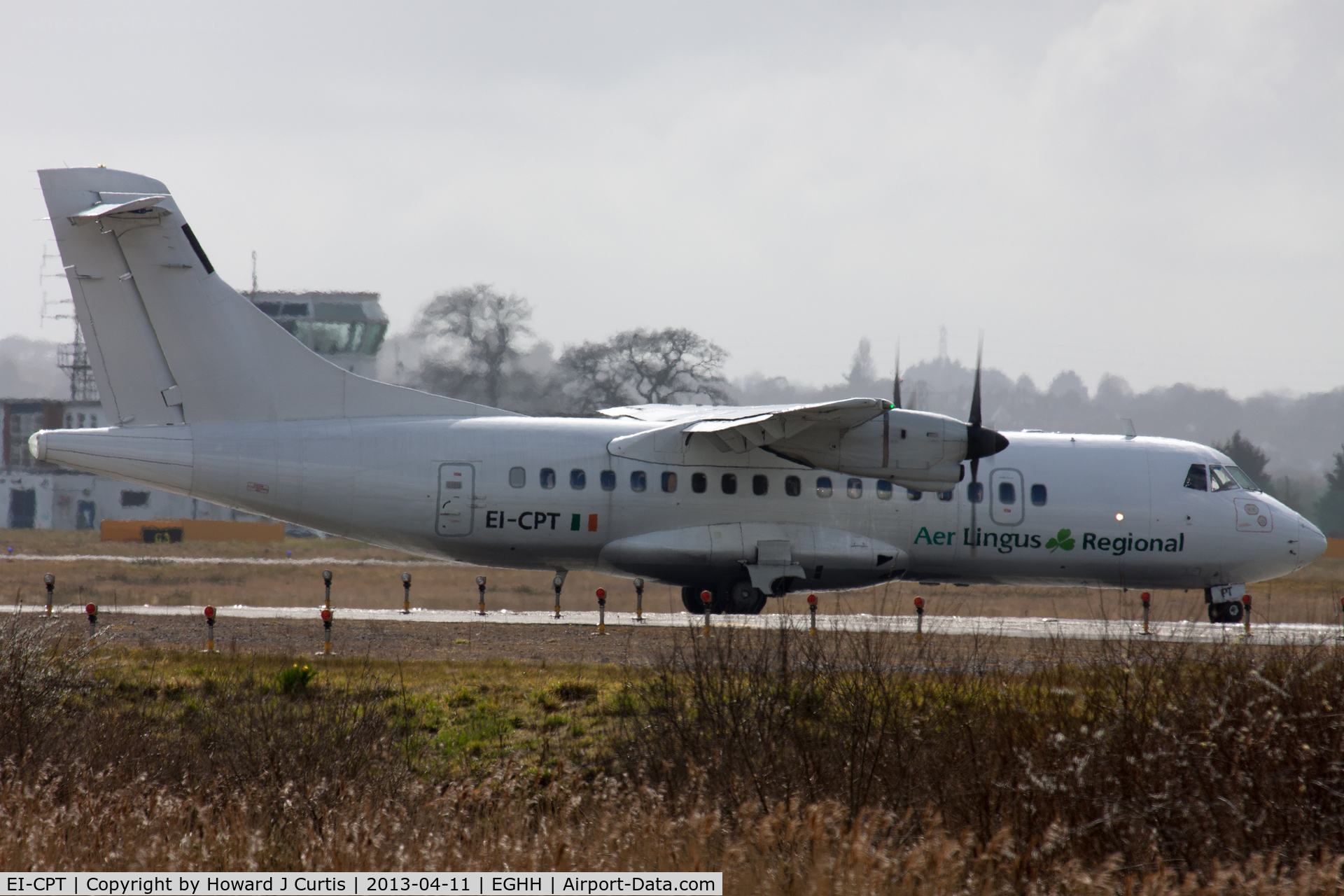 EI-CPT, 1990 ATR 42-312 C/N 191, About to depart for Dublin.