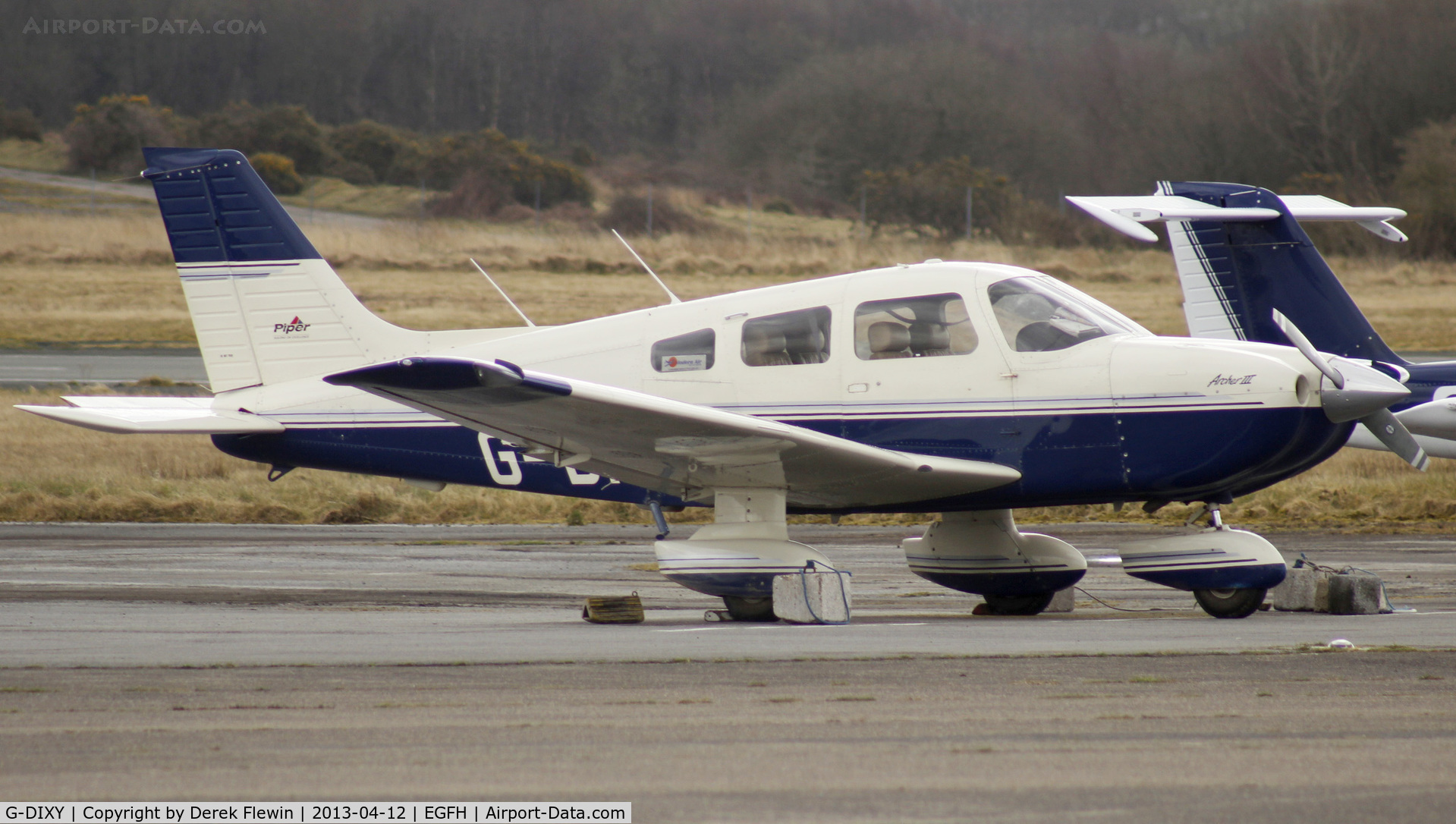 G-DIXY, 1998 Piper PA-28-181 Cherokee Archer III C/N 28-43195, Visitor from Fowlmere Aerodrome Cambridge (EGMA) routed via Canterbury.