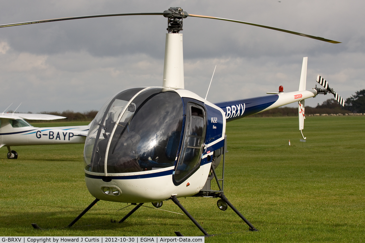 G-BRXV, 1989 Robinson R22 Beta C/N 1246, Privately owned.