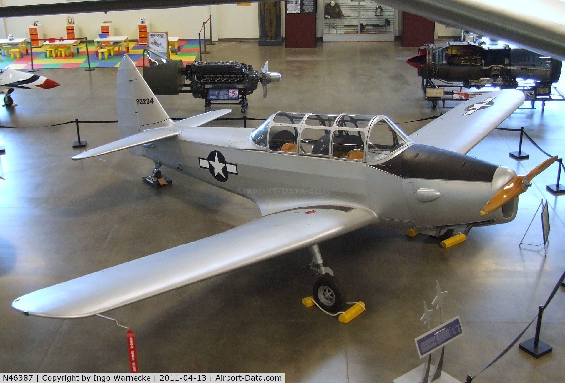 N46387, 1943 Fairchild M-62A C/N T43-5281, Fairchild M-62A / PT-19B Cornell at the Aerospace Museum of California, Sacramento CA