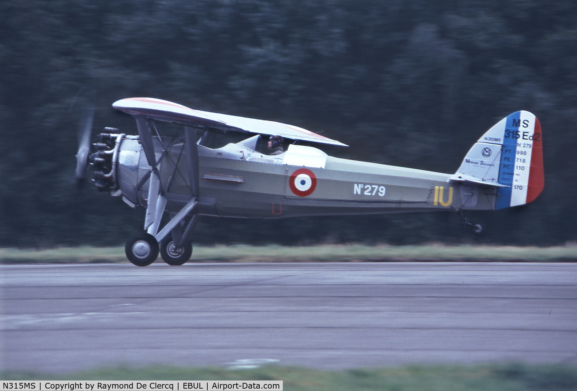 N315MS, Morane-Saulnier MS.317 C/N 6533, Airshow Ursel 1995