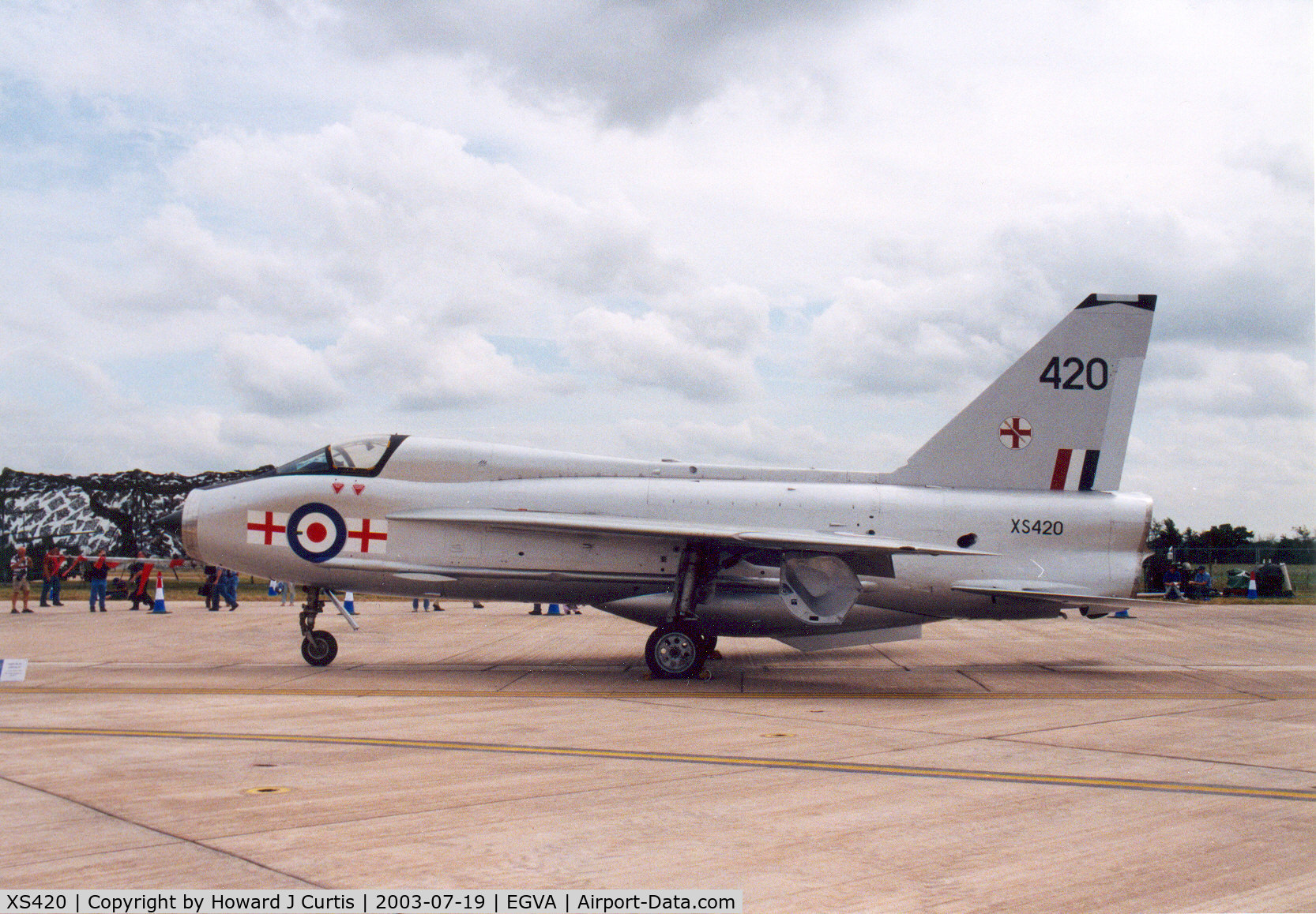 XS420, 1965 English Electric Lightning T.5 C/N 95005, In the static display.