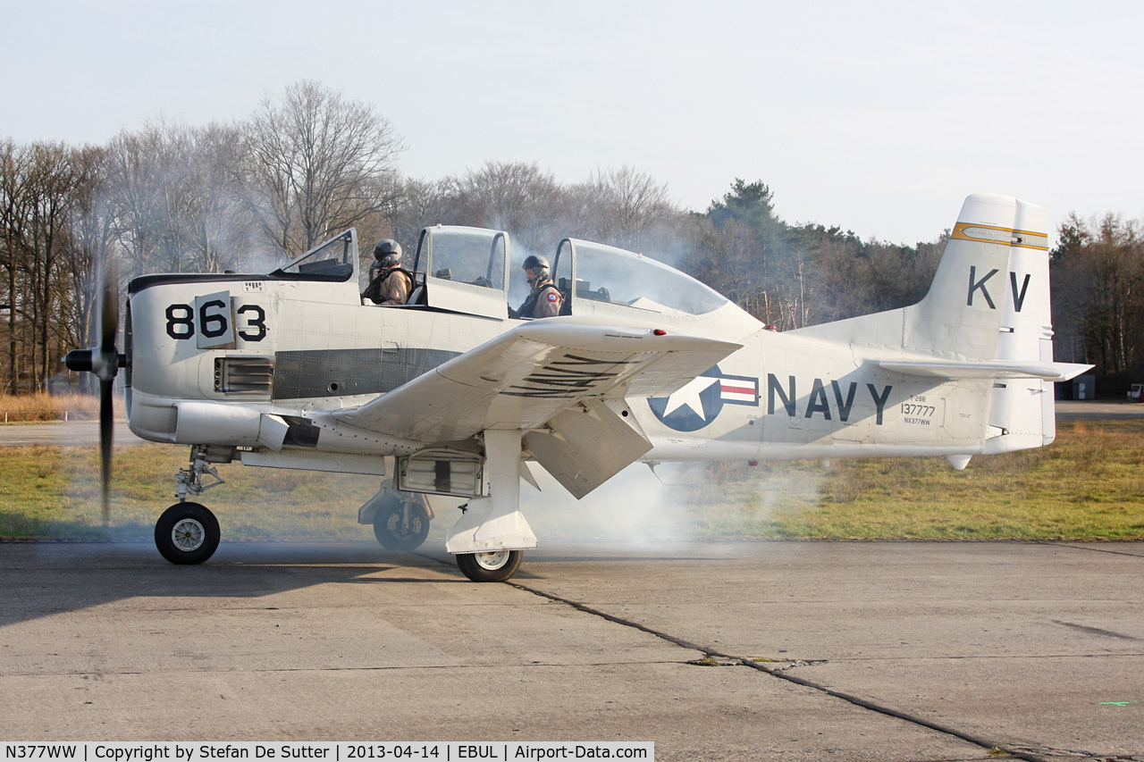 N377WW, 1954 North American T-28B Trojan C/N 200-140, Surprise visit.