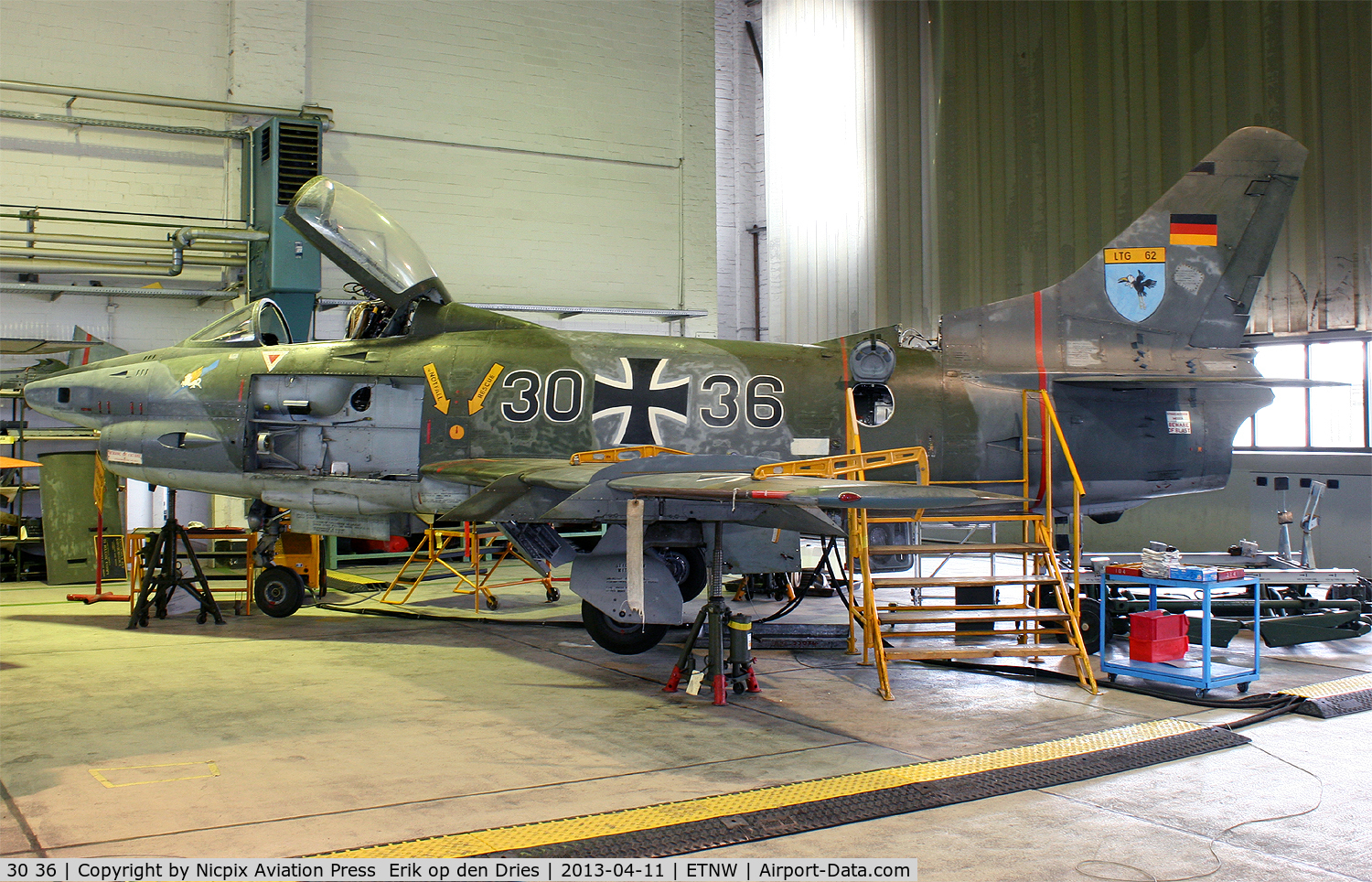 30 36, Fiat G-91R/3 C/N D96, 3036 was obtained from Army Base Laupheim as the badge on the nose shows.