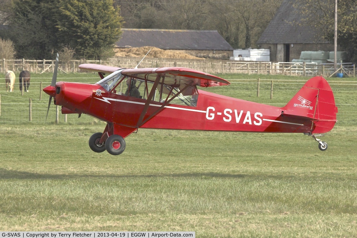 G-SVAS, 1961 Piper PA-18-150 Super Cub C/N 18-7605, 1961 Piper PA-18-150, c/n: 18-7605 at Old Warden