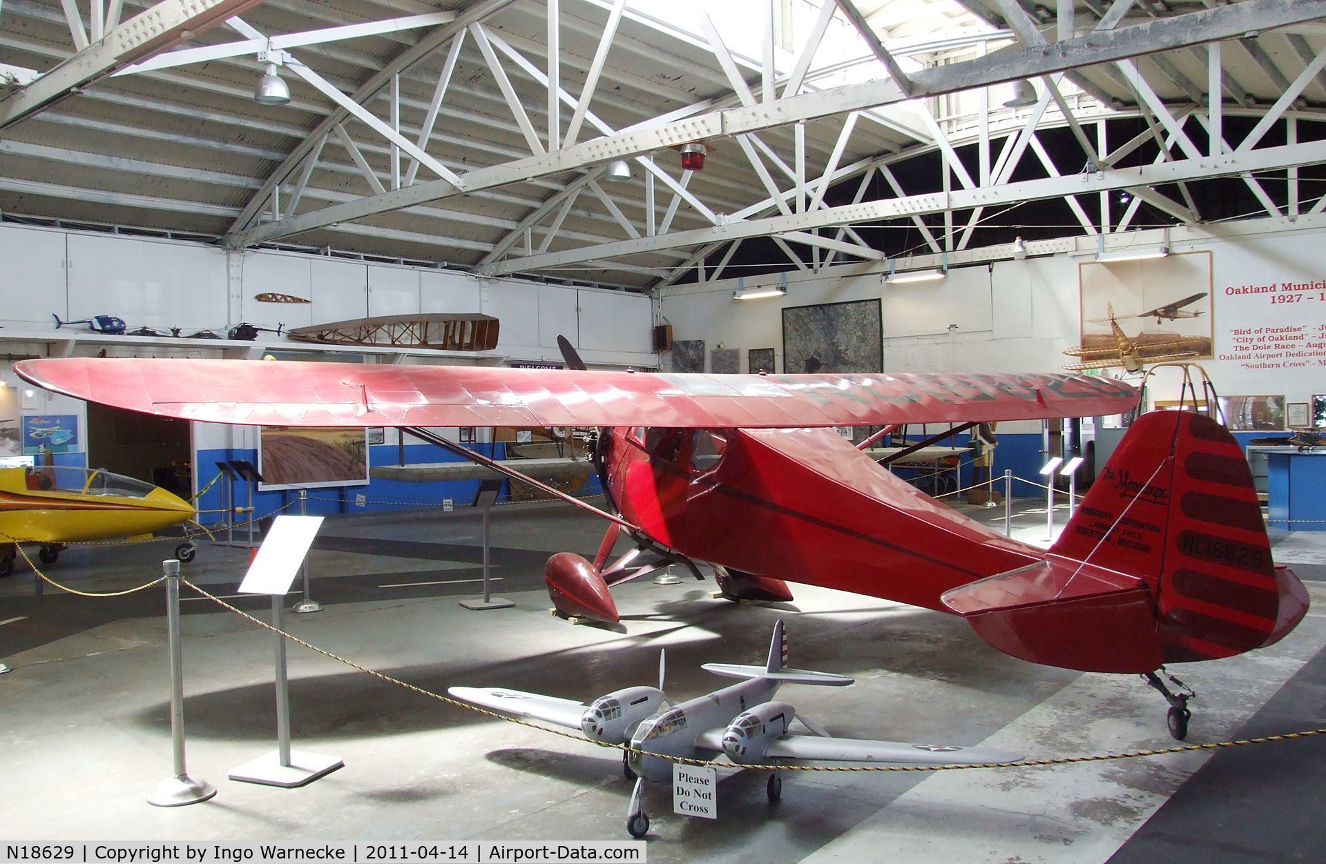 N18629, 1931 Monocoupe 110 C/N 6W00, Monocoupe 110 at the Oakland Aviation Museum, Oakland CA