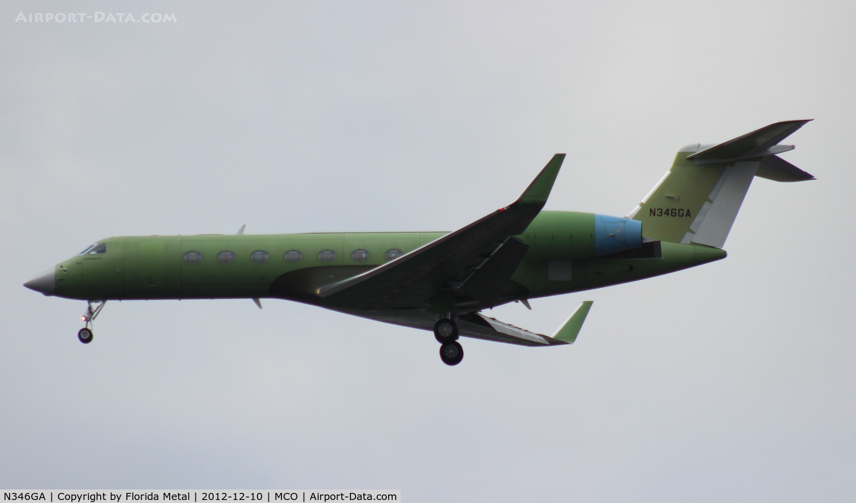 N346GA, Gulfstream Aerospace G550 C/N 5406, Still green G550