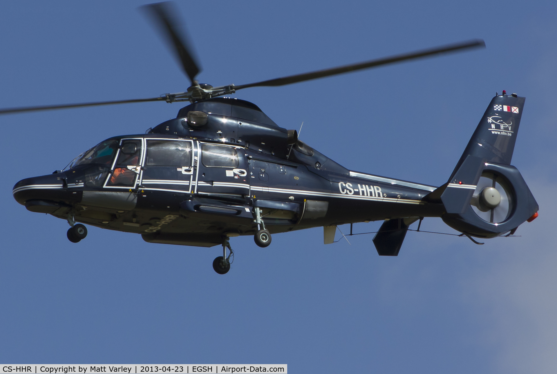 CS-HHR, 2009 Eurocopter AS-365N-3 Dauphin 2 C/N 6841, Arriving at EGSH.