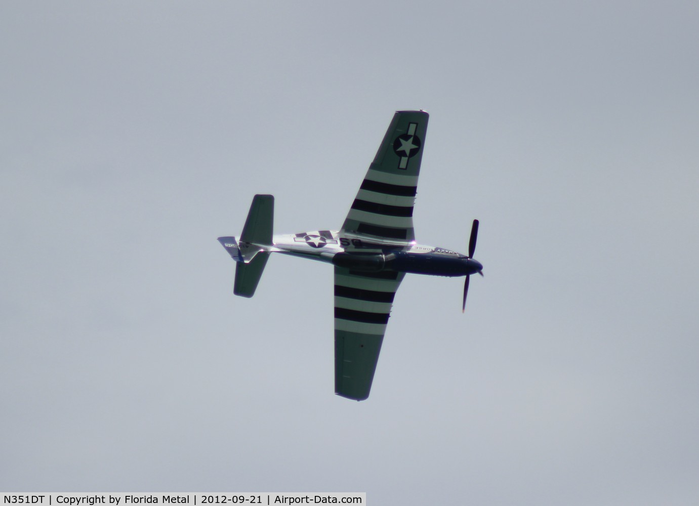 N351DT, 1944 North American P-51D Mustang C/N 122-41042, Crazy Horse 2 over Cocoa Beach