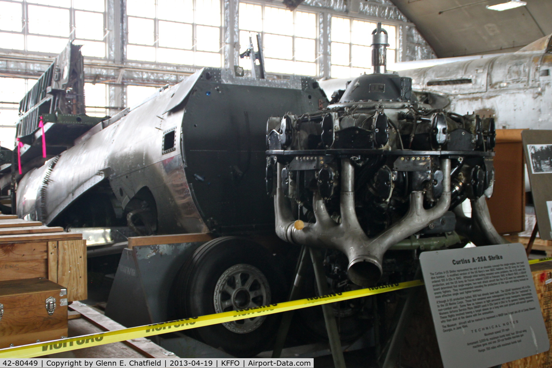 42-80449, 1942 Curtiss A-25A C/N 42-80449, In the Restoration facility
