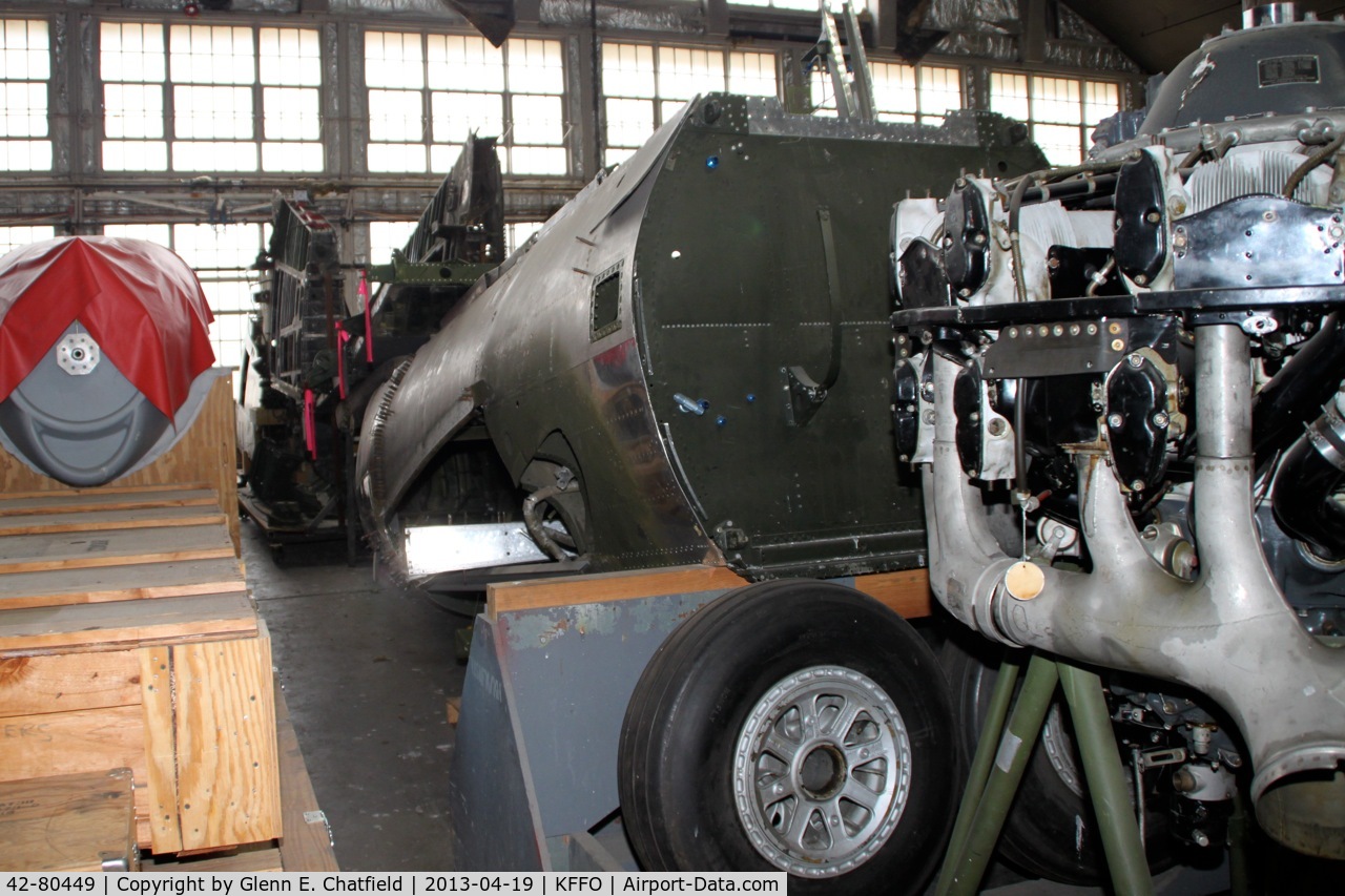 42-80449, 1942 Curtiss A-25A C/N 42-80449, In the restoration facility