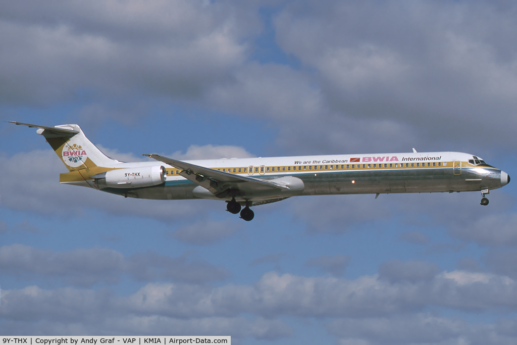 9Y-THX, 1989 McDonnell Douglas MD-83 (DC-9-83) C/N 49789, BWIA MD80