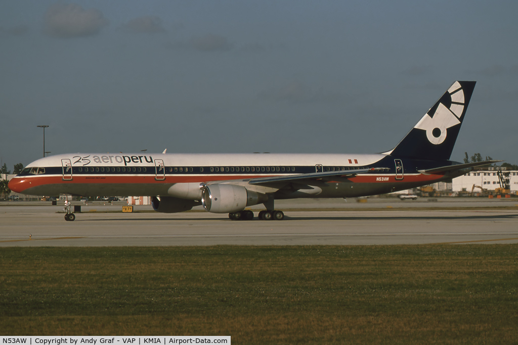 N53AW, 1992 Boeing 757-23A C/N 25490, Aeroperu 757-200