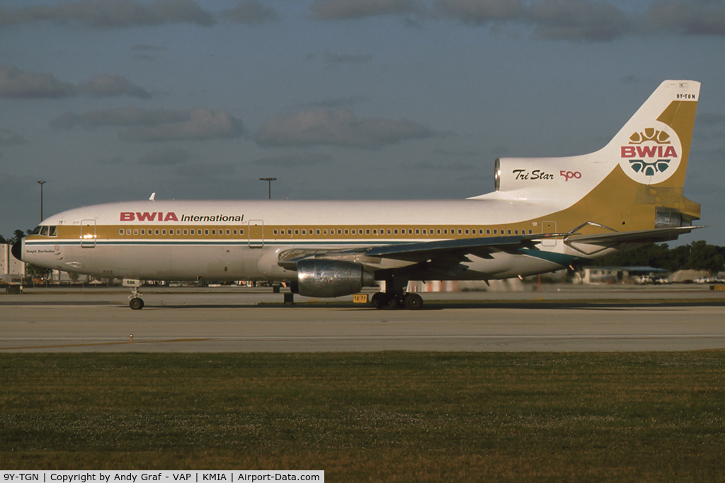 9Y-TGN, 1980 Lockheed L-1011-385-3 Tristar 500 C/N 193G-1191, BWIA L1011-500