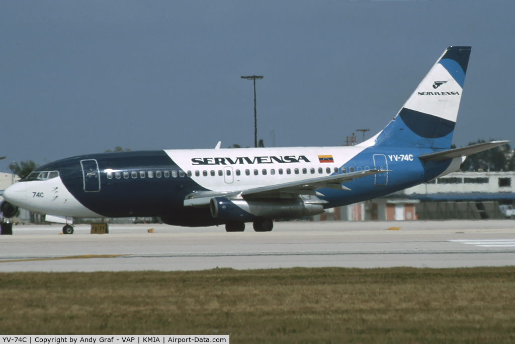 YV-74C, 1974 Boeing 737-229 C/N 20909, Servivensa 737-200
