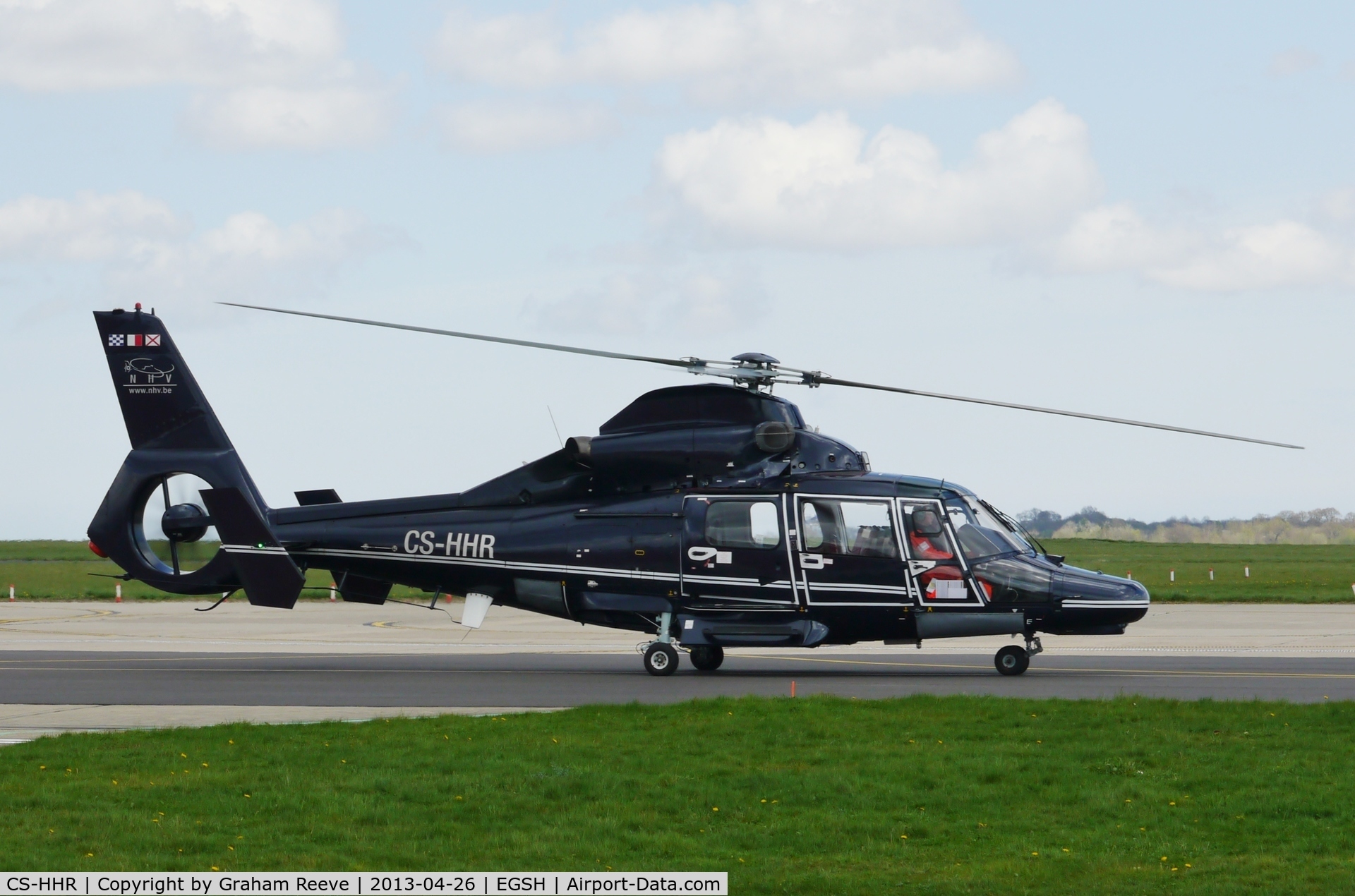CS-HHR, 2009 Eurocopter AS-365N-3 Dauphin 2 C/N 6841, Just landed.