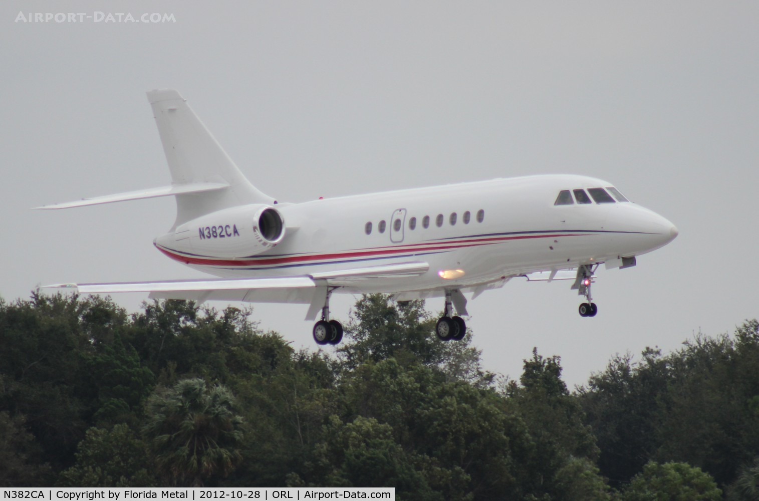 N382CA, Dassault Falcon 2000EX C/N 029, Falcon 2000EX arriving at NBAA