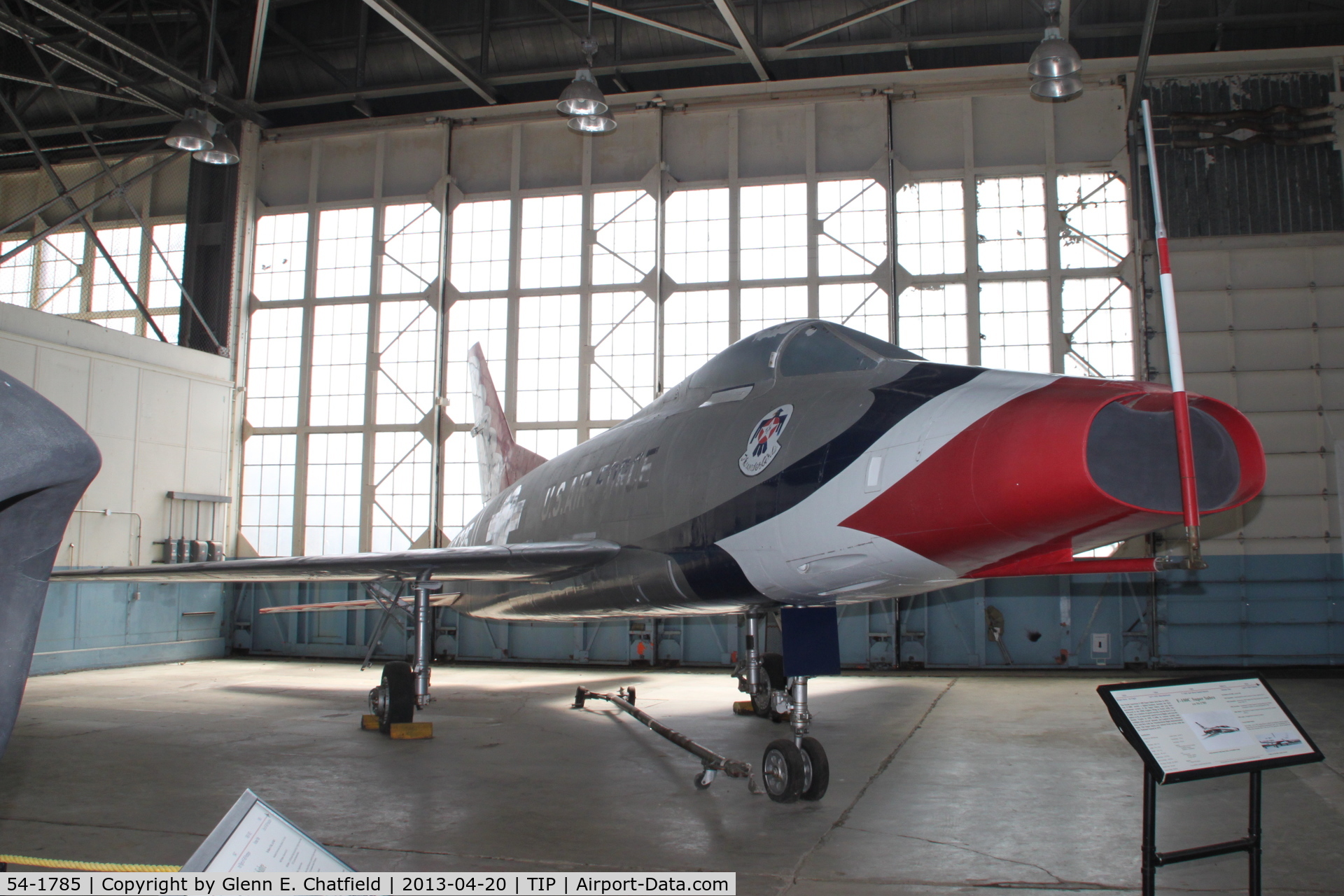 54-1785, 1955 North American F-100C Super Sabre C/N 217-46, Chanute Air Museum. This aircraft was never a Thunderbird.