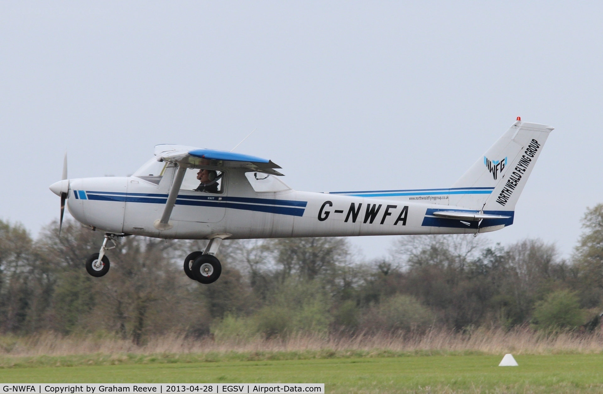 G-NWFA, 1975 Cessna 150M C/N 150-76736, Just airbourne.