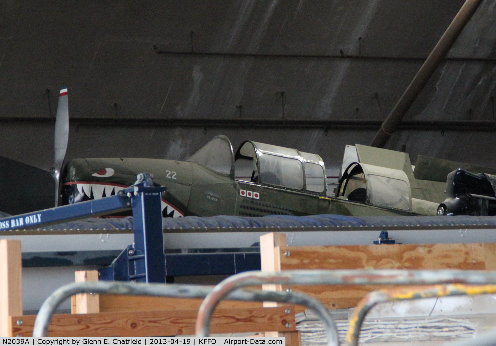 N2039A, 1957 Fairchild M-62A-4 C/N FC120, Stuffed up on a high shelf in the restoration facility