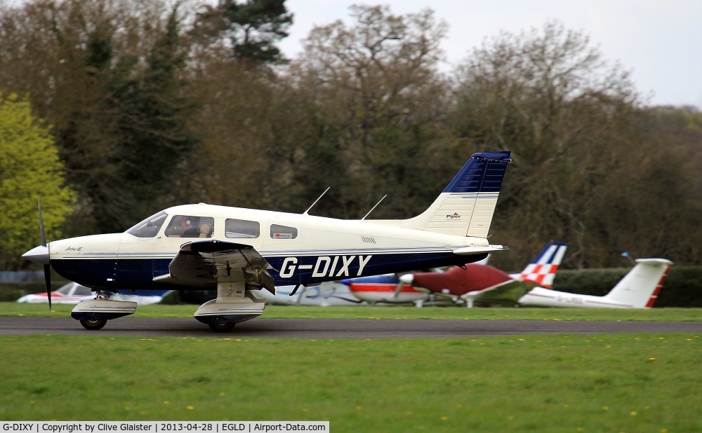 G-DIXY, 1998 Piper PA-28-181 Cherokee Archer III C/N 28-43195, Ex: N41284 > G-DIXY - Originally owned to and trading as, Lyons Aviation in December 1998 and currently with, Modern Air (UK) Ltd since September 2009