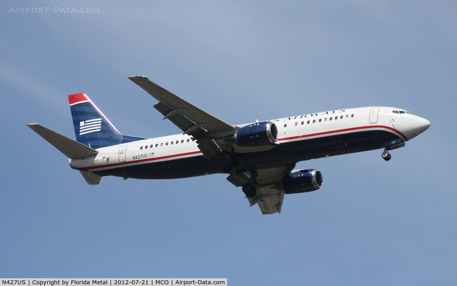N427US, 1989 Boeing 737-4B7 C/N 24549, US Airways 737-400