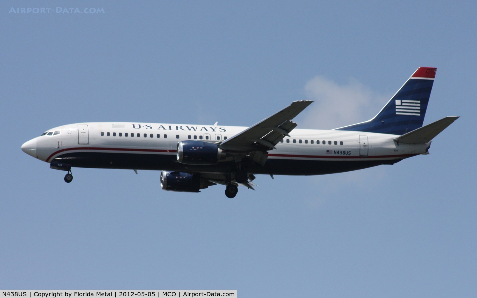 N438US, 1990 Boeing 737-4B7 C/N 24560, US Airways 737-400