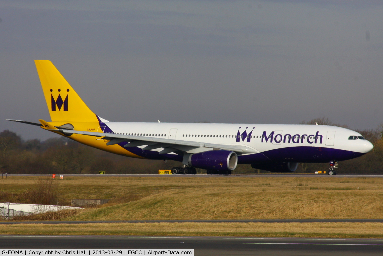 G-EOMA, 1999 Airbus A330-243 C/N 265, in Monarch's yellow tail scheme