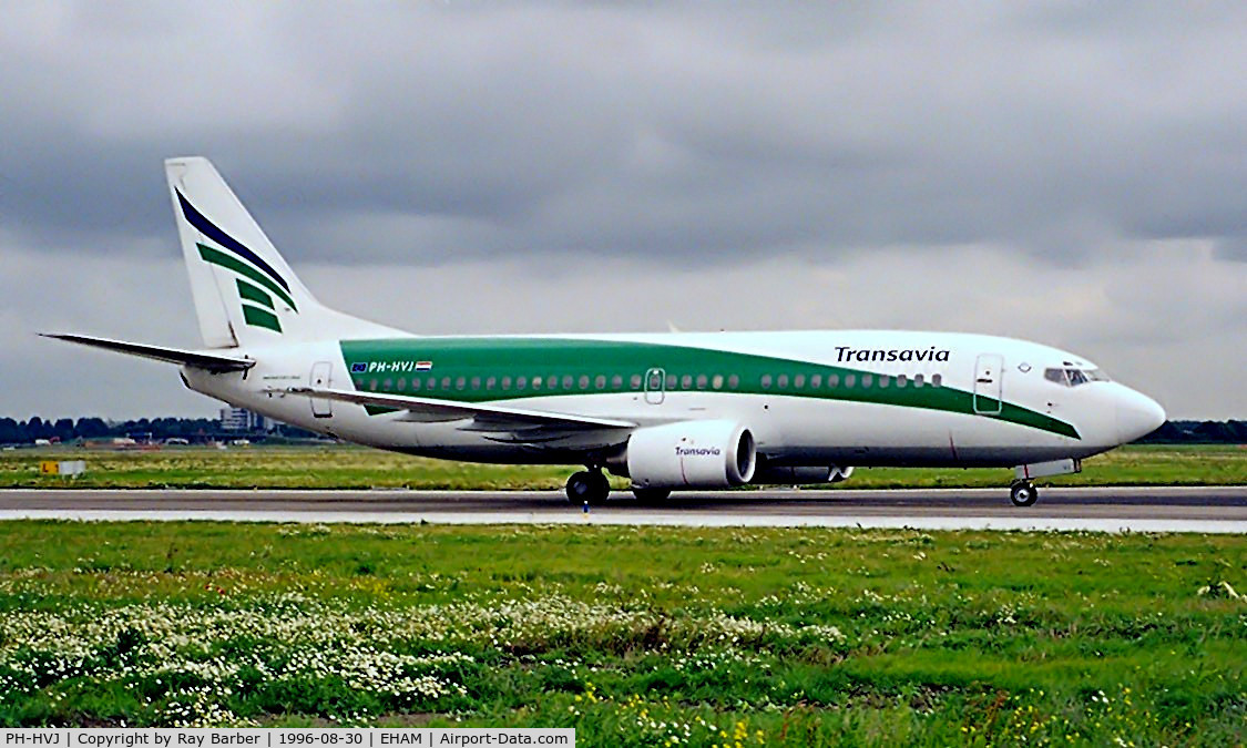 PH-HVJ, 1987 Boeing 737-3K2 C/N 23738, Boeing 737-3K2 [23738] (Transavia) Amsterdam-Schiphol~PH 30/08/1996