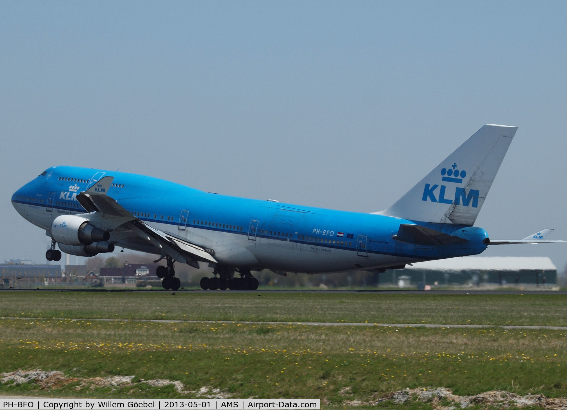 PH-BFO, 1992 Boeing 747-406BC C/N 25413, Take off from runway 36L of Schiphol Airport