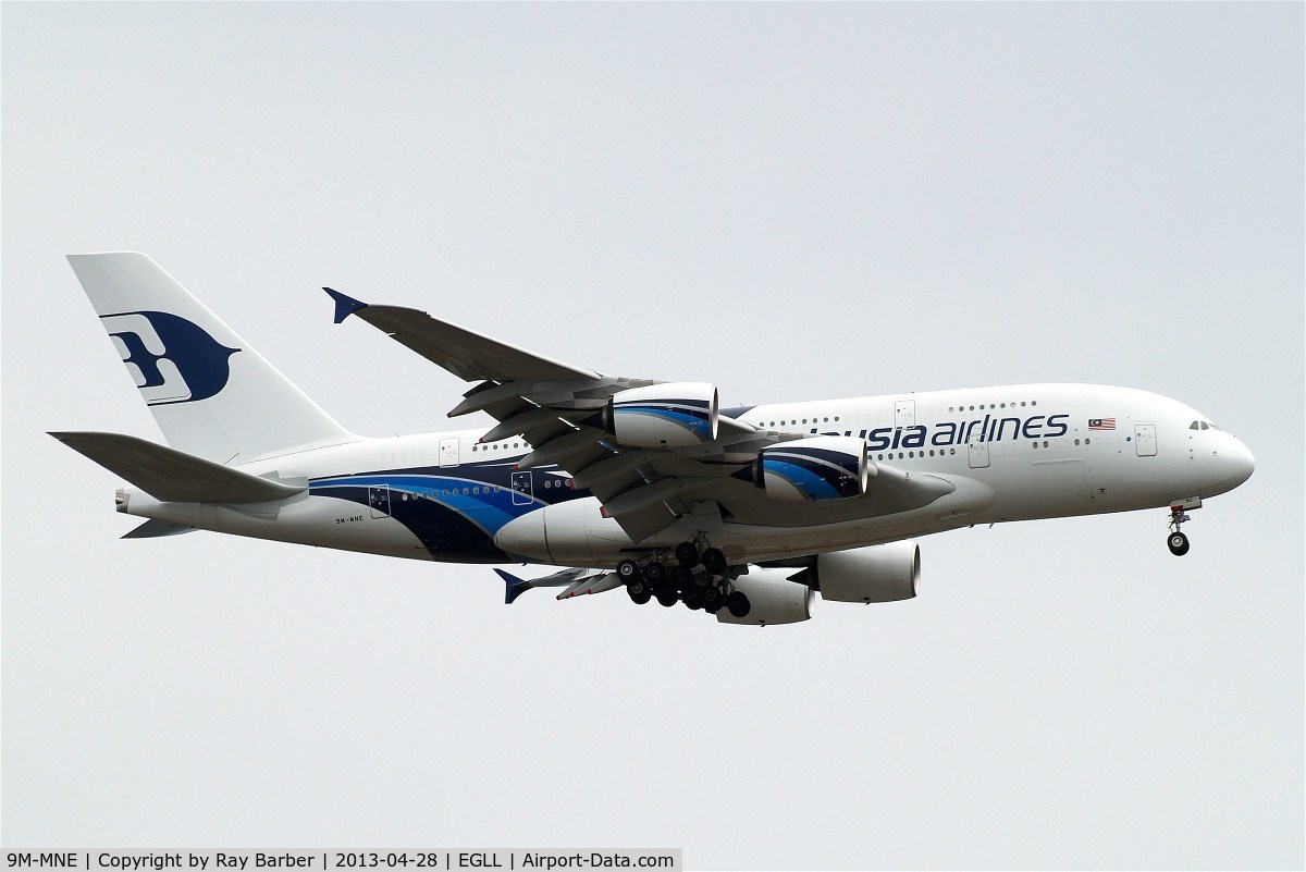 9M-MNE, 2012 Airbus A380-841 C/N 094, Airbus A380-841 [094] (Malaysia Airlines) Home~G 28/04/2013