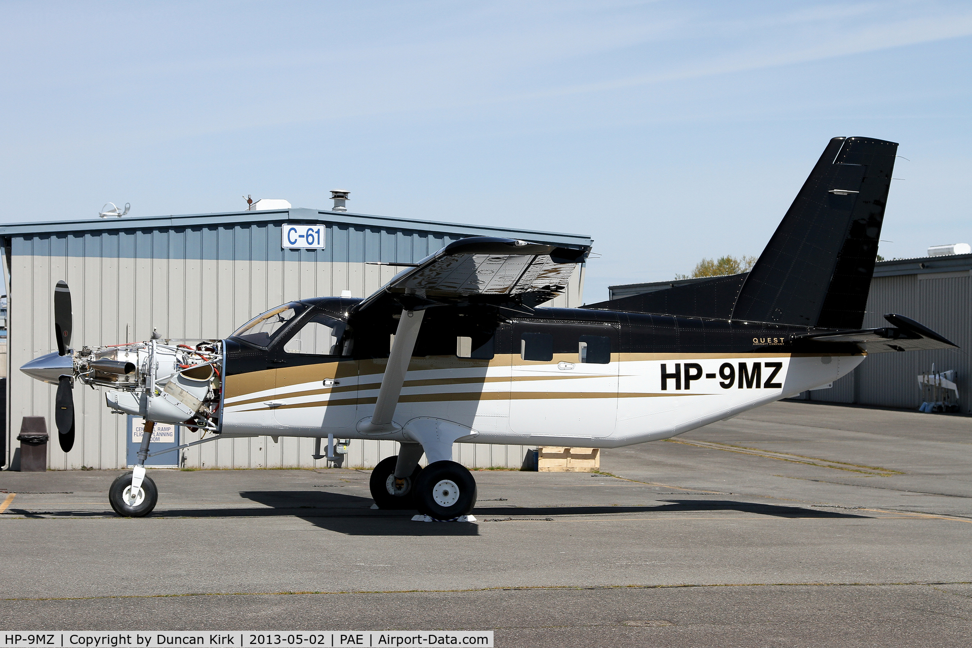 HP-9MZ, 2013 Quest Kodiak 100 C/N 100-0091, Fresh out of paint at Paine Field and awaiting its cowling