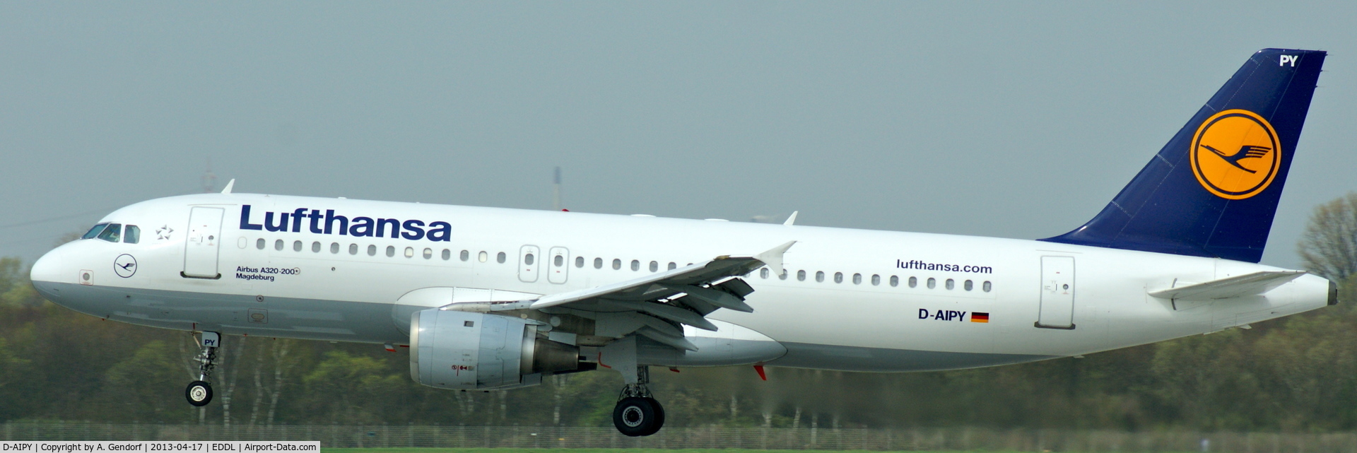 D-AIPY, 1991 Airbus A320-211 C/N 161, Lufthansa, seen here landing on RWY 23L at Düsseldorf Int´l (EDDL)