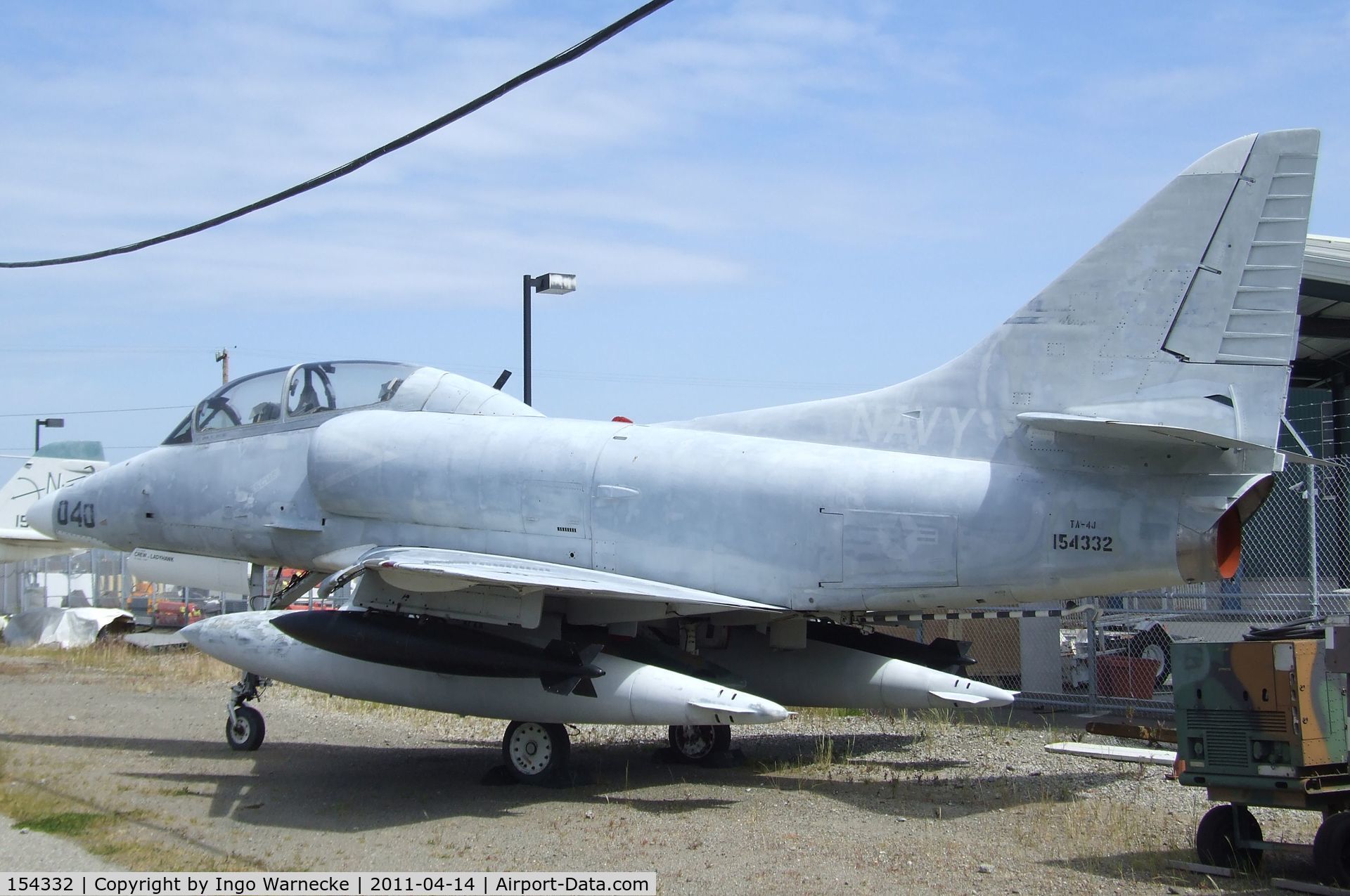 154332, Douglas TA-4J Skyhawk C/N 13720, Douglas TA-4J Skyhawk at the Oakland Aviation Museum, Oakland CA