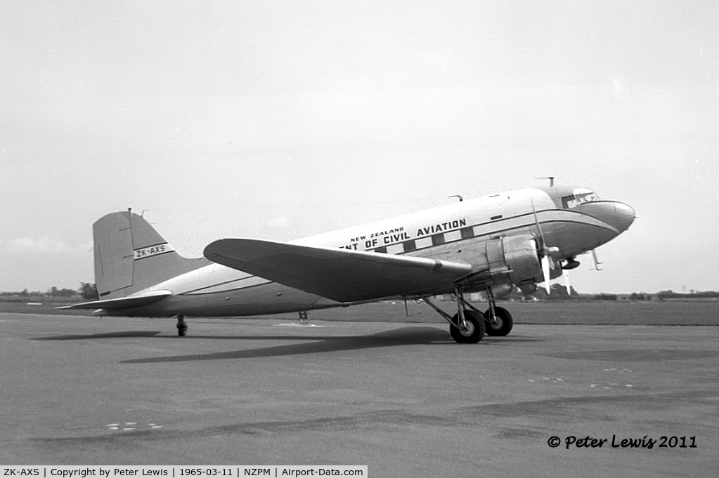 ZK-AXS, 1944 Douglas C-47B Skytrain C/N 15995/32743, Civil Aviation Administration, Wellington